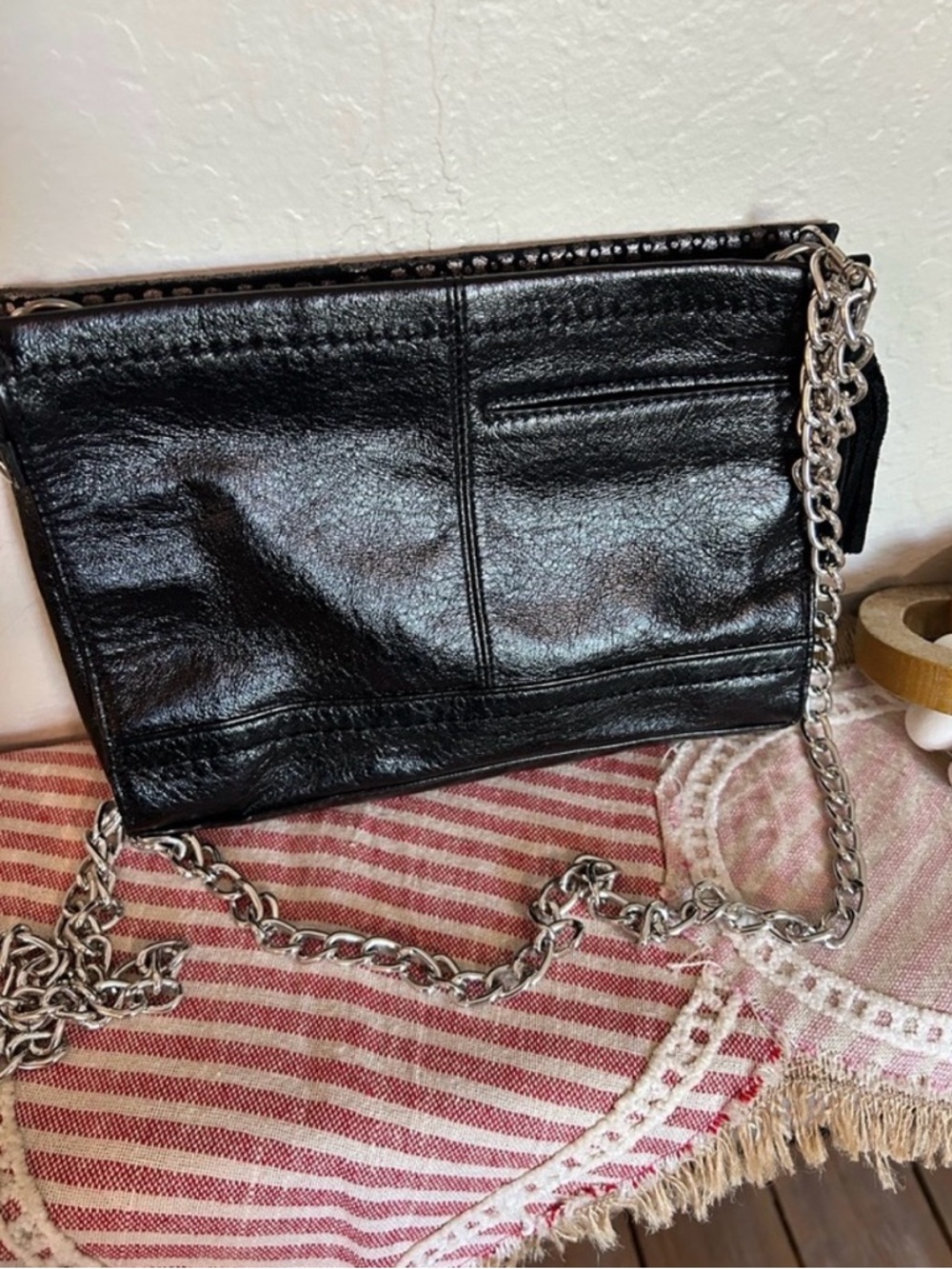 The Sak Black & Silver Patterned Chain Crossbody - Picture 5 of 5